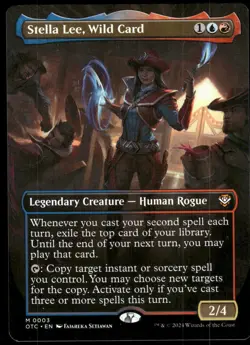 1x Stella Lee, Wild Card (Borderless) - Commander: Outlaws - NM - MTG - Image 1
