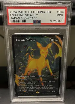 Enduring Vitality #394 (Japan Showcase) FOIL NM - MTG Duskmourn: PSA 9 - Image 1