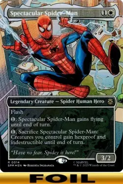 1x - Spectacular Spider-Man - FOIL BORDERLESS #14 - Marvel's Spider-Man - NM MTG - Image 1
