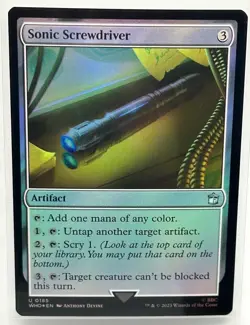Sonic Screwdriver (0185), Doctor Who, MTG Magic the Gathering, FOIL NM - Image 1