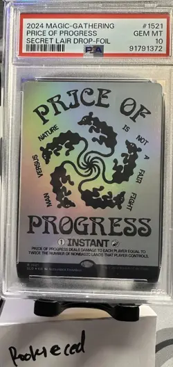 2024 PRICE OF PROGRESS Magic The Gathering Secret Lair Drop Foil PSA 10 POP 2 - Image 1