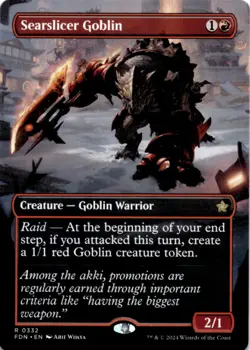 MTG Searslicer Goblin (Borderless) Normal NM Foundations Magic 332 - Image 1