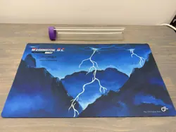 Magic the Gathering Lightning Bolt Christopher Rush Signed Playmat #40/100 - Image 1