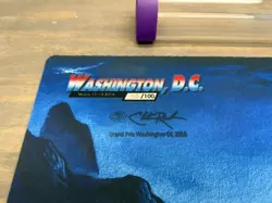 Magic the Gathering Lightning Bolt Christopher Rush Signed Playmat #40/100 - Image 2