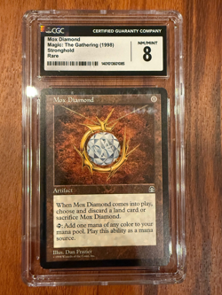 MTG Mox Diamond Stronghold CGC 8.0 Near Mint Condition - Image 1