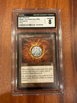 MTG Mox Diamond Stronghold CGC 8.0 Near Mint Condition - Image 2