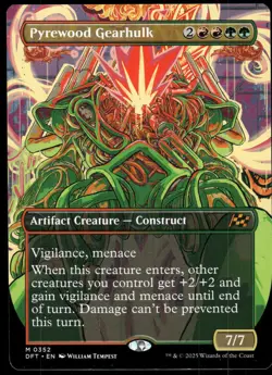 1x Pyrewood Gearhulk (Borderless) - Aetherdrift - NM - MTG - Image 1