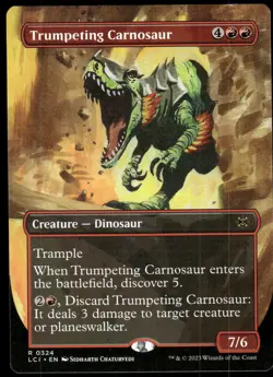 1x Trumpeting Carnosaur (Borderless) - The Lost Caverns of Ixalan - NM - MTG - Image 1