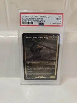 PSA 9 - Sauron, Lord of the Rings - Foil Etched - Display Commander - Mtg 0084 - Image 1
