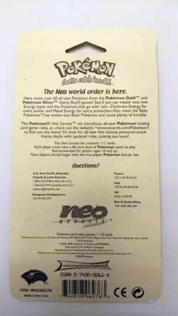 2000 Pokemon Neo Genesis Blister Pack Unlimited Edition (Feraligatr Art) Sealed - Image 4