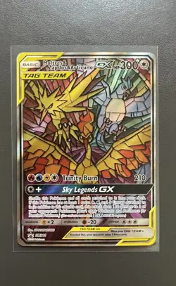 Pokemon TCG Moltres Zapdos Articuno GX SM210 Hidden Fate Promo Mint Condition - Image 1
