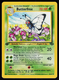 Butterfree 33/64 Pokemon Jungle English 1st Edition D Error Misprint - Image 1