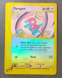 Reverse-Holographic Pokemon Aquapolis Set Porygon 103a/147 (English) - Image 1