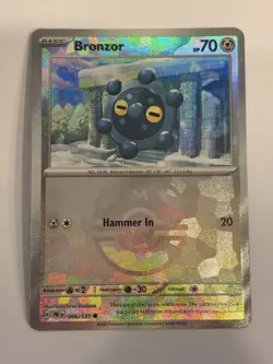 Pokemon TCG Bronzor 066/131 Master Ball Holo Prismatic Evolutions NM/M - Image 1