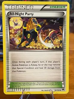 2016 Pokemon XY Breakpoint Trainer All-Night Party Stadium 96/122 Uncommon MP - Image 1