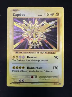 Pokemon Zapdos 42/108 Evolutions Holo Rare HP - Image 1