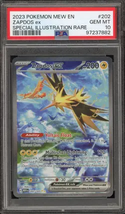 Pokemon Zapdos ex 151 MEW EN Special Illustration Rare #202 PSA 10 Gem Mint - Image 1