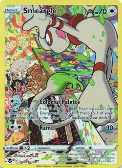 Smeargle Silver Tempest Ultra Rare Trainer Gallery Pokemon TCG TG10/TG30 SW&SH - Image 1