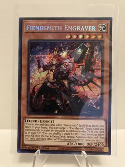Yu-Gi-Oh! Fiendsmith Engraver MP25-EN081 Prismatic Secret Rare 1st Edition NM - Image 1