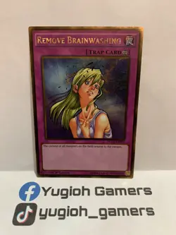 Yu-Gi-Oh Remove Brainwashing PGL3-EN091 1st Edition Gold Light Played - Image 1