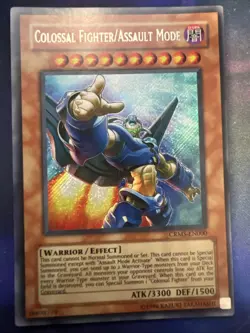 Yugioh Colossal Fighter/Assault Mode CRMS-EN000 Secret Rare Limited Edition NM - Image 1