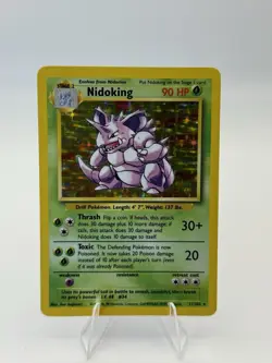 Pokemon TCG Nidoking Base Set Holo Unlimited Rare Card 11/102 LP Condition - Image 2