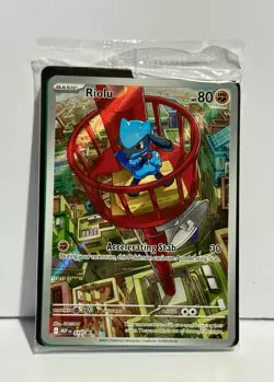 Riolu #010 Black Star Promo Pokemon Card SEALED w/Deck Dividers and Code Card - Image 1