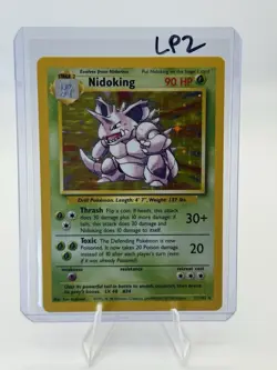 Pokemon TCG Nidoking Base Set Holo Unlimited Rare Card 11/102 LP Condition - Image 1