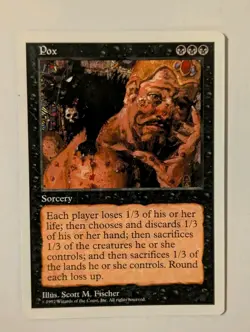 Magic the Gathering Pox Fifth Edition Regular Card, Rare, Near Mint Condition - Image 1