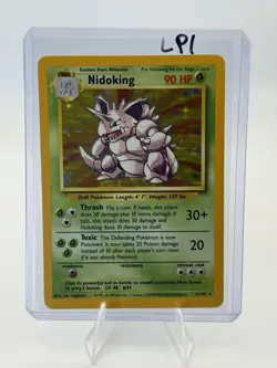 Pokemon TCG Nidoking Base Set Holo Unlimited Rare Card 11/102 LP Condition - Image 1