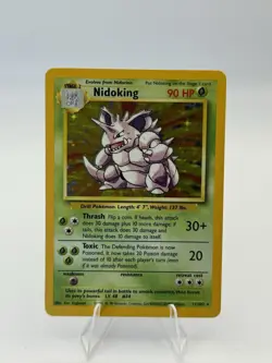 Pokemon TCG Nidoking Base Set Holo Unlimited Rare Card 11/102 LP Condition - Image 2