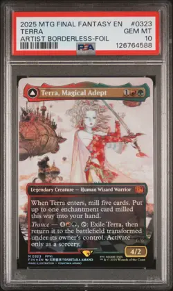 2025 MTG Final Fantasy Terra Magical Adept Artist Borderless FOIL 0323 PSA 10 - Image 1