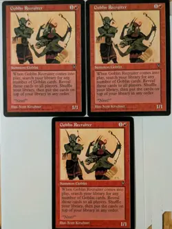 Goblin Recruiter Visions MTG Magic the Gathering NM X3 - Image 1