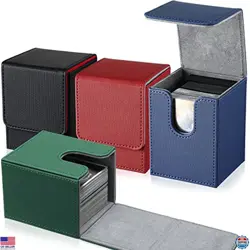 Yookeer 4-Pack Leather Card Deck Boxes - Stylish Storage for MTG Commander Cards - Image 1