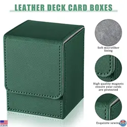 Yookeer 4-Pack Leather Card Deck Boxes - Stylish Storage for MTG Commander Cards - Image 2