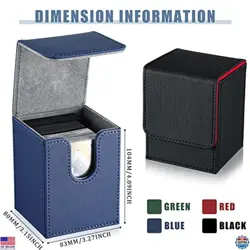 Yookeer 4-Pack Leather Card Deck Boxes - Stylish Storage for MTG Commander Cards - Image 5