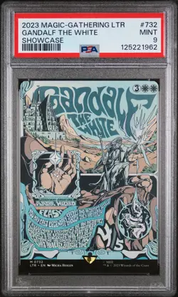 2023 MTG THE LORD OF THE RINGS: TALES OF MIDDLE-EARTH SC GANDALF THE WHITE PSA 9 - Image 1
