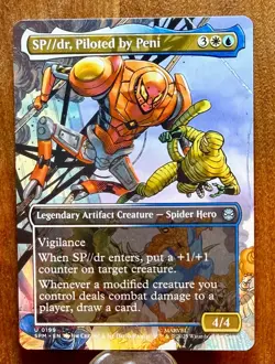 SP dr, Piloted by Peni (Borderless) #0199 MTG Marvel's Spider-Man Magic NM - Image 1
