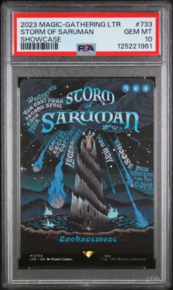 2023 MTG THE LORD OF THE RINGS: TALES OF MIDDLE-EARTH SC STORM OF SARUMAN PSA 10 - Image 1