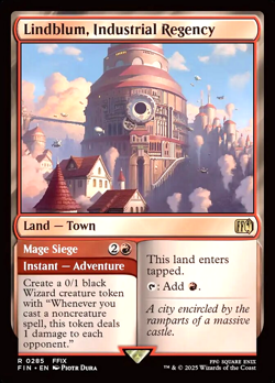 MTG Lindblum, Industrial Regency 285 Rare Foil Land Final Fantasy - Image 1