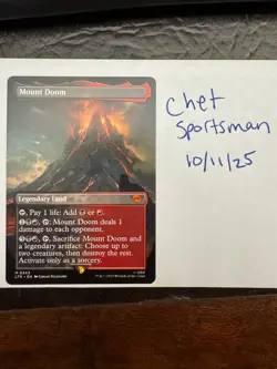 Mount Doom BORDERLESS LOTR NM mtg - Image 1