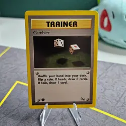 Pokemon Gambler Trainer - WOTC Fossil Set Common 60/62 1st edition 1999 - Image 3