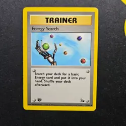 Pokemon Energy Search Trainer - WOTC Fossil Set Common 59/62 1st edition 1999 - Image 1