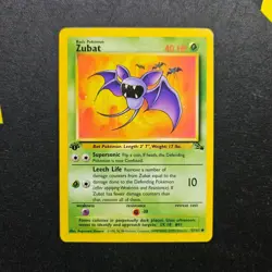 Pokemon Zubat - WOTC Fossil Set Common 57/62 1st edition 1999 - Image 1