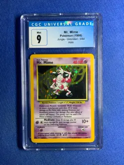 CGC 9 MINT Mr. Mime 1999 Jungle 6/64 Holo Pokemon CGC 9 - Image 1