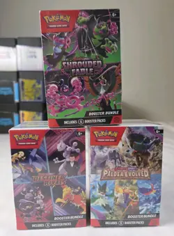 Lot 3x Pokemon Booster Bundles ‼ Paldea Evolved Destined Rivals Shrouded Fable - Image 1