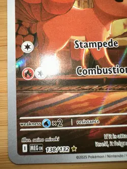 Vulpix Illustration Rare Pokemon Mega Evolution 138/132 Near Mint - Image 2