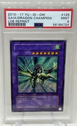 Yugioh 2010-2017 Gaia The Dragon Champion LOB-125 PSA 9 - Image 1