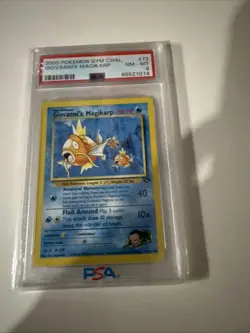Pokemon 2000 Gym Challenge Giovanni's Magikarp Card #73/132 PSA 8 - Image 1