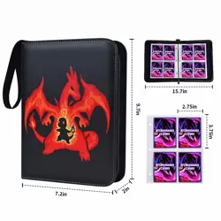 4-Pocket Card Binder Holder Fits 400 Cards, Card Book Collector Album Folder - Image 2